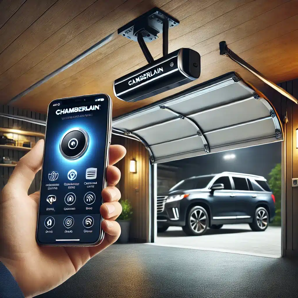 where is the learn button on a chamberlain garage door opener