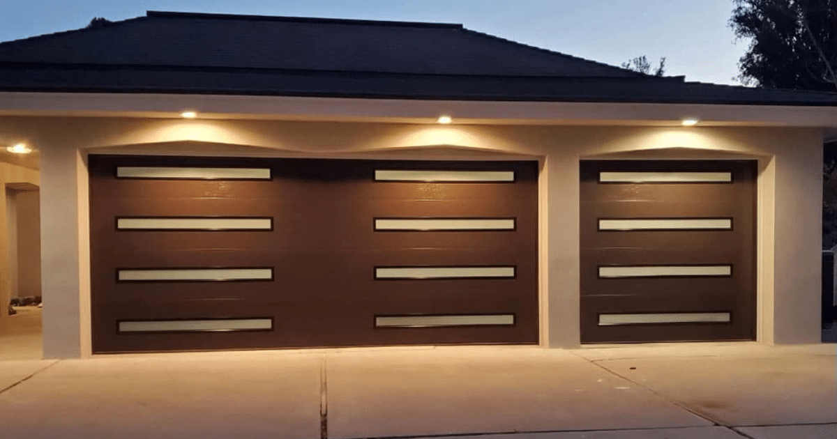 modern wood garage doors