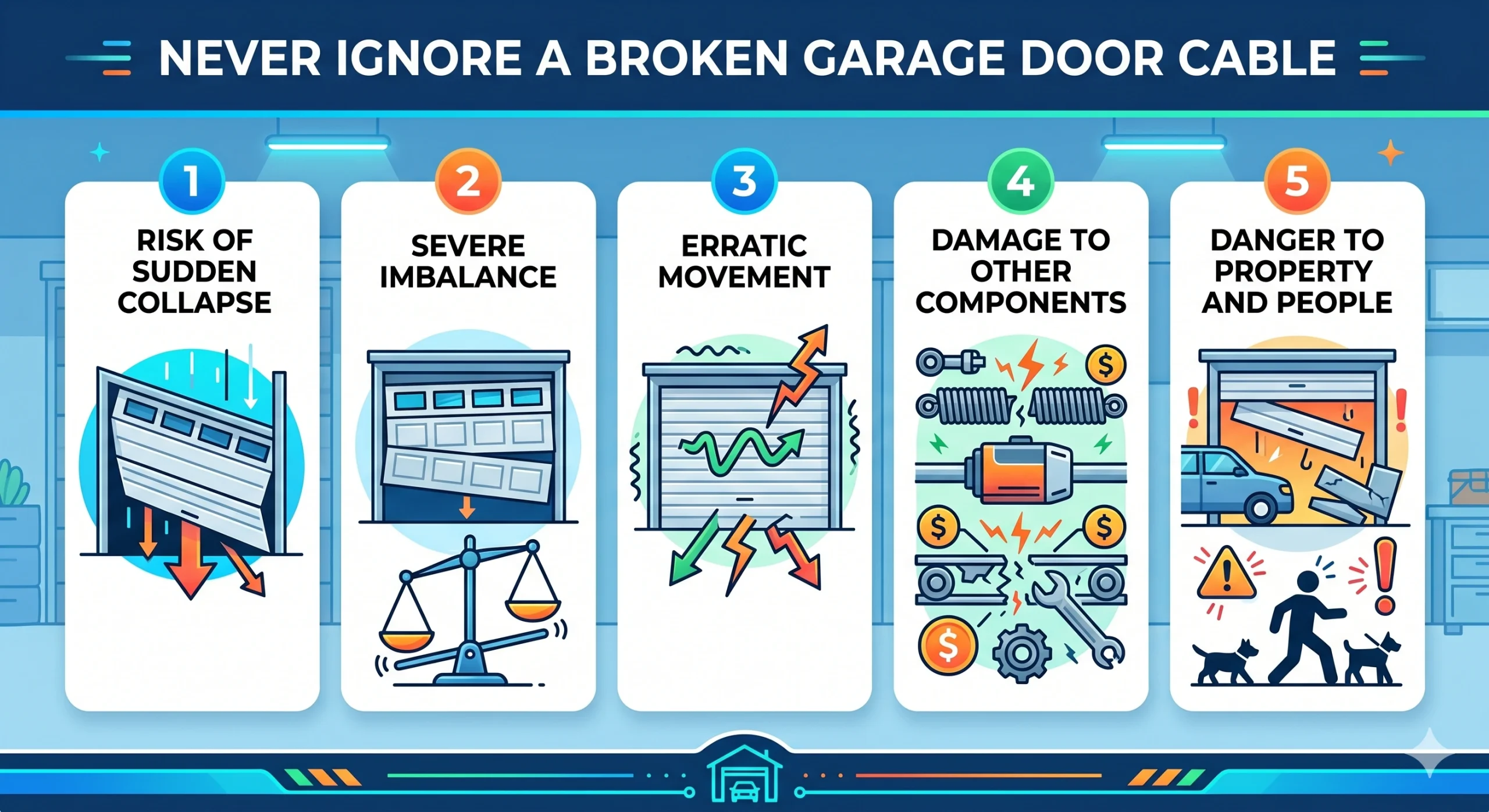 No, It Is Not Unsafe — Here's Why You Should Never Ignore a Broken Garage Door Cable