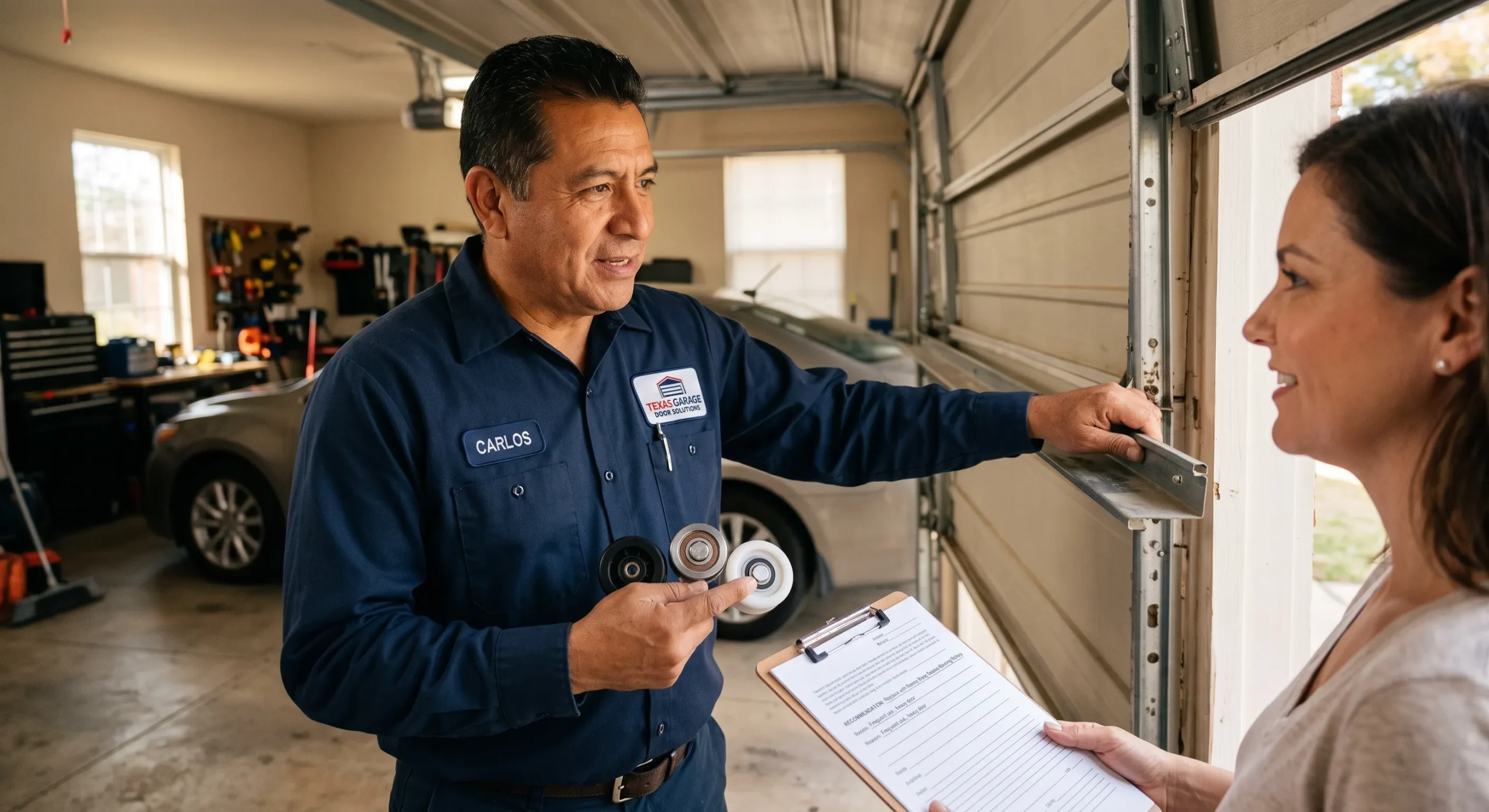 How Can Professionals Help With Garage Door Roller Care?