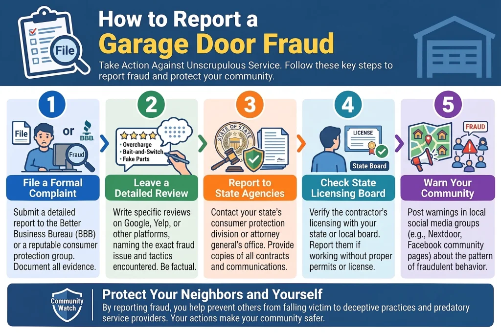 How to Report a Garage Door Fraud