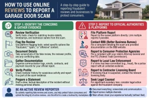 How to Use Online Reviews to Report a Garage Door Scam
