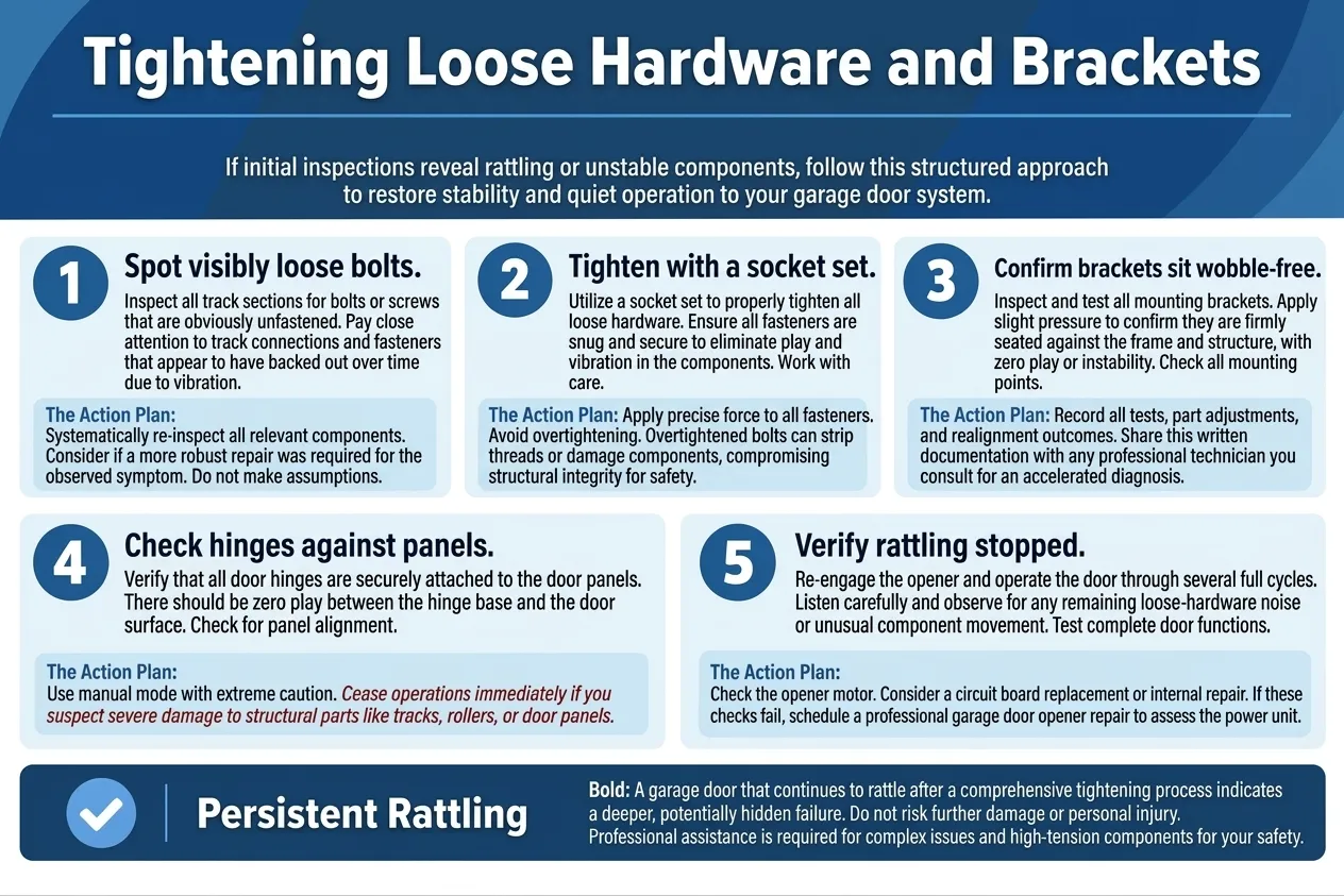 Tightening Loose Hardware and Brackets